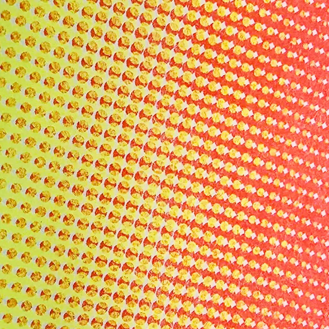Risodruck, neonorange und gelb, Punkte